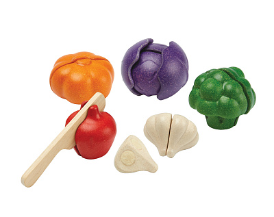 картинка Игровой набор Plan Toys «Нарежь овощи», серия KITCHEN от магазина konik.ru
