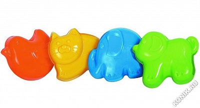 картинка Набор формочек Животные, 4 шт от магазина konik.ru