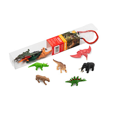 картинка Набор мини-фигурок DINO&PREHISTORIC (туба, 12 шт) от магазина konik.ru