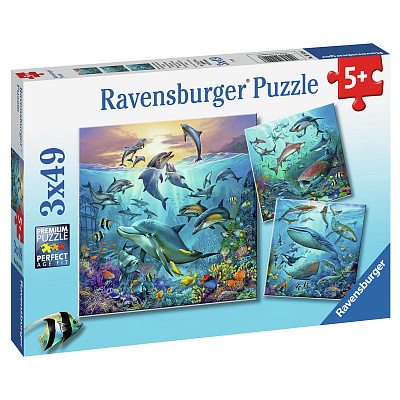 картинка Пазл Ravensburger «Подводный мир», 3х49 эл. от магазина konik.ru
