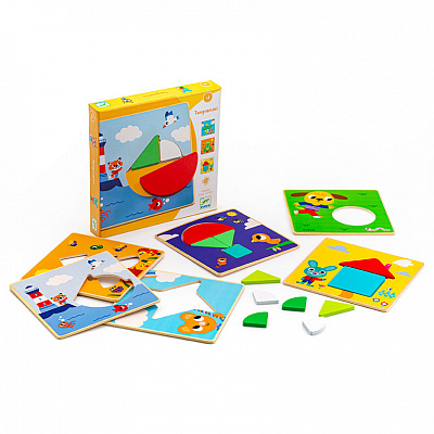 картинка Развивающая игра Пазл-Танграм мини от магазина konik.ru